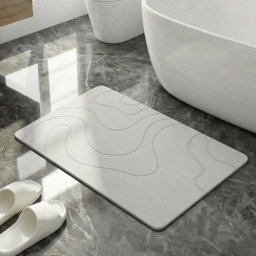 Diatomite Earth Bath Mat Wavy