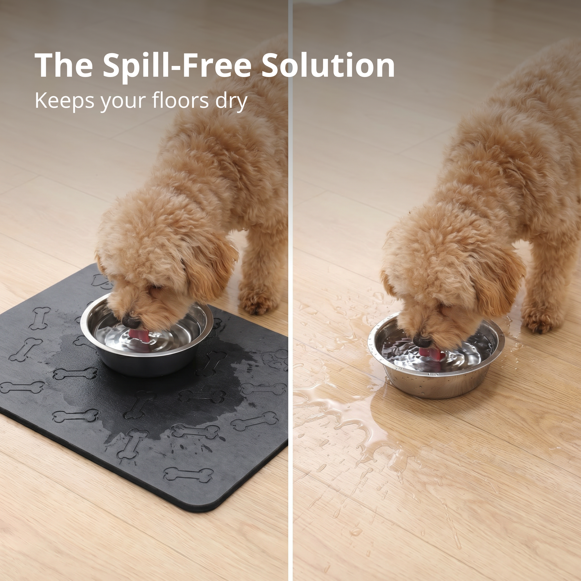 Small Anti-Splash Stone Feeding Mat (2 Pack)