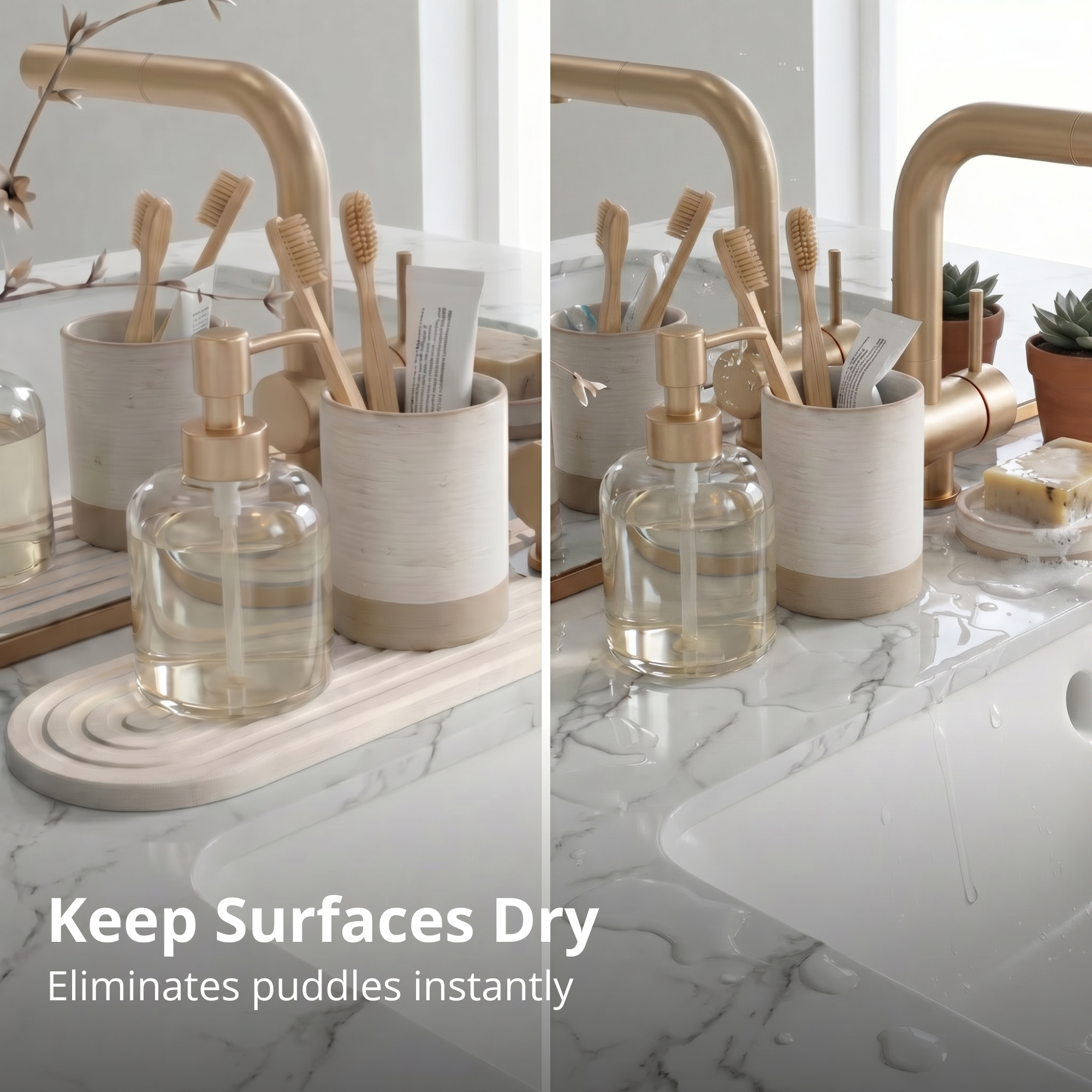 Faucet Stone Mat Round