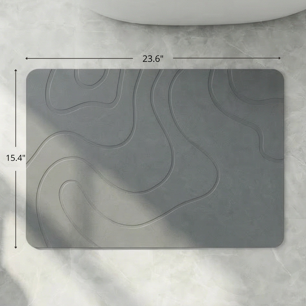 Diatomite Earth Bath Mat Wavy