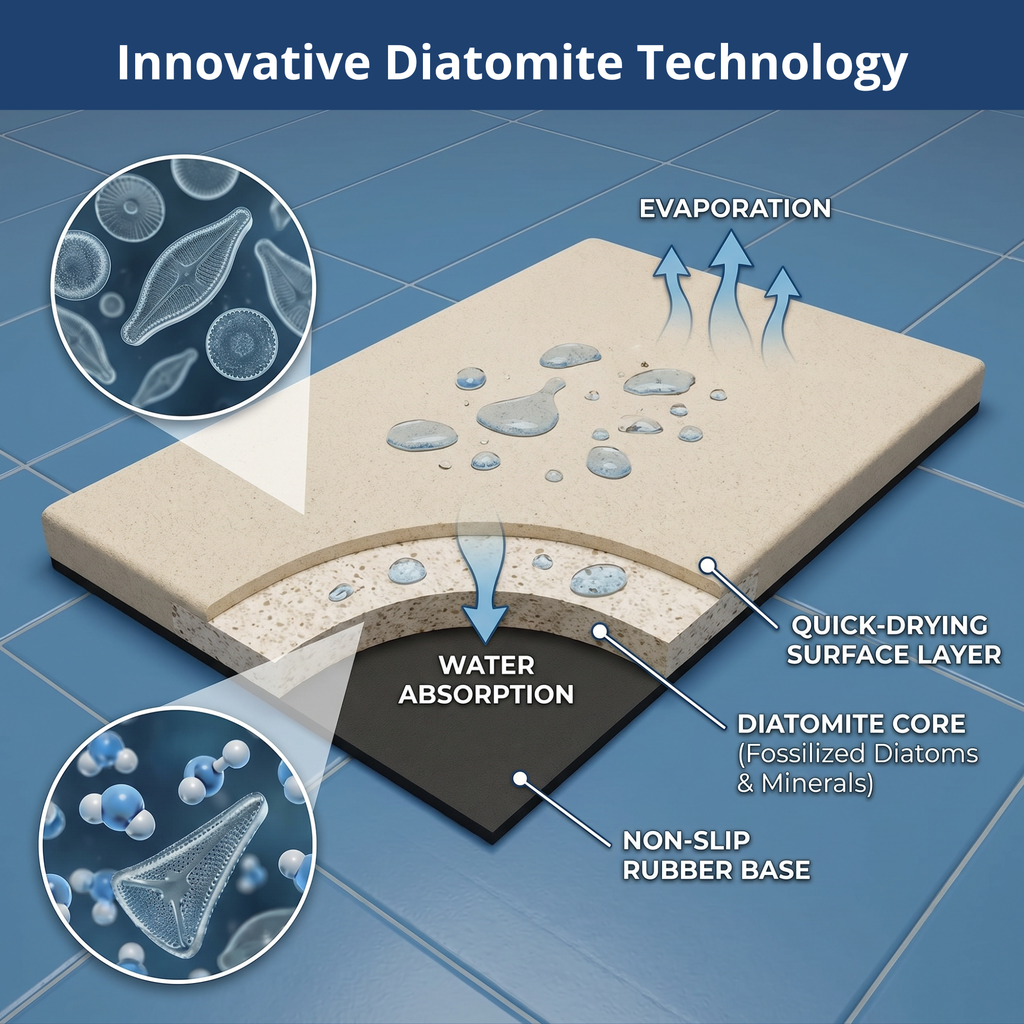 Diatomite Earth Bath Mat Multi-size